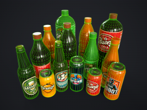 Various drinks 3D Model