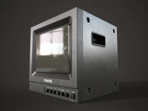 Vecchia TV quadrata portatile Modello 3D