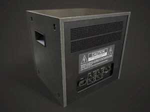 Portable square old TV 3D Model