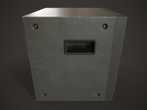 Portable square old TV 3D मॉडल