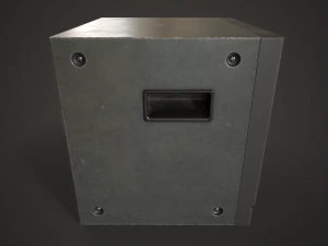 Portable square old TV 3D Model