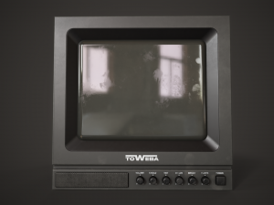 Portable square old TV 3D मॉडल