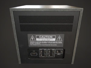 Portable square old TV 3D Model