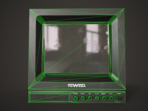 Portable square old TV 3D मॉडल