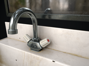 Metal Sink and Mirror 3D Model