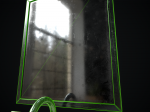 Metal Sink and Mirror 3D Model