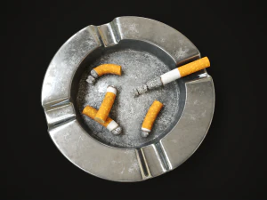 Metal ashtray 3D Model