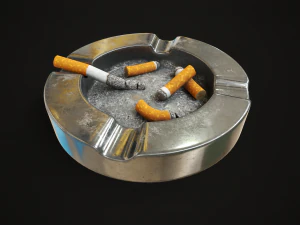 Metal ashtray 3D Model