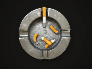 Metal ashtray 3D Model