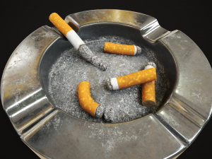 Metal ashtray Modello 3D
