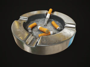 Metal ashtray 3D Model