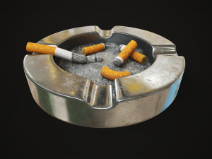 Metal ashtray Modello 3D