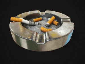 Metal ashtray 3D Model