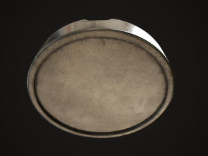 Metal ashtray Modello 3D