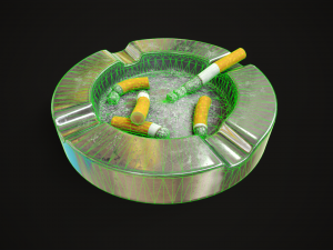 Metal ashtray Modello 3D