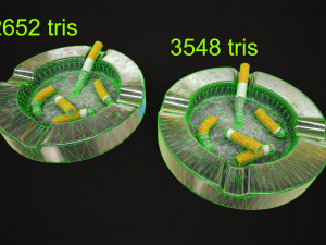 Metal ashtray Modello 3D