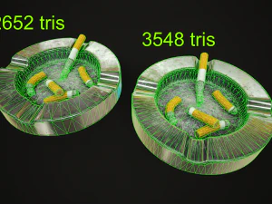 Metal ashtray 3D Model
