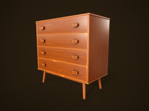Retro furniture set 3D Model