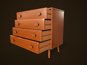 Retro furniture set 3D Model