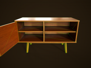 Retro furniture set 3D Model