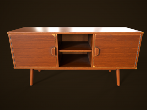 Retro furniture set 3D Model