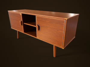 Retro furniture set 3D Model