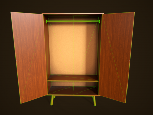 Retro furniture set 3D Model
