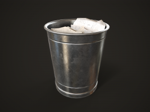 Trash bins 70s Model 3D