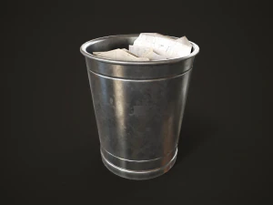 Trash bins 70s 3D Model