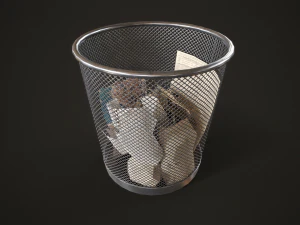 Trash bins 70s 3D Model