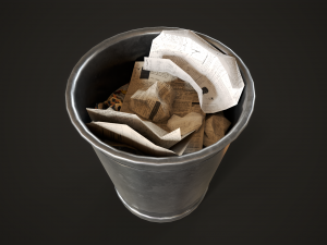 Trash bins 70s Model 3D