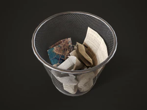 Trash bins 70s 3D Model