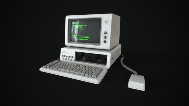 Retro Computer 80s 3D मॉडल .c4d .max .obj .3ds .fbx .stl .blend 
