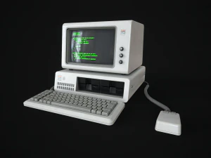 Computer retr&ograve; anni '80 Modello 3D