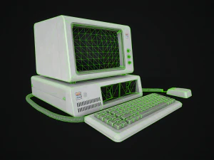 Retro Computer 80s 3D Model