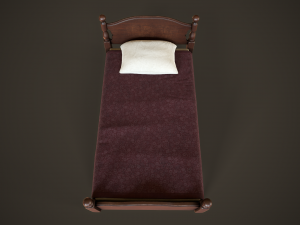 Vintage classic single bed Modèle 3D