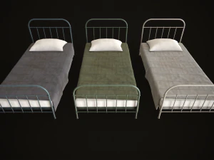 Old metal Bed 3D Model