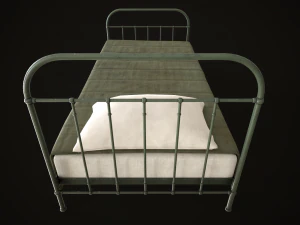 Old metal Bed 3D Model