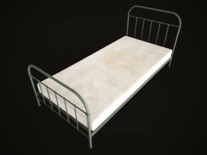 Old metal Bed 3D Model