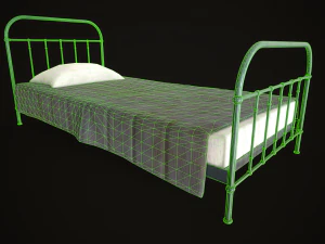 Old metal Bed 3D Model