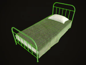 Old metal Bed 3D Model