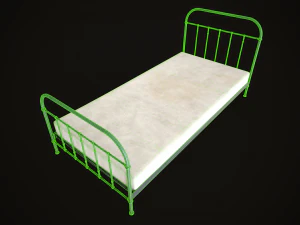 Old metal Bed 3D Model