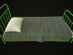 Old metal Bed 3D Model