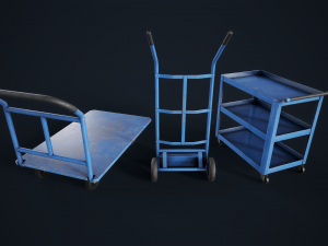 Industrial trolleys 3D Model