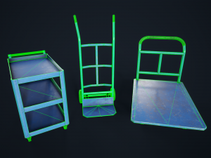 Industrial trolleys 3D Model