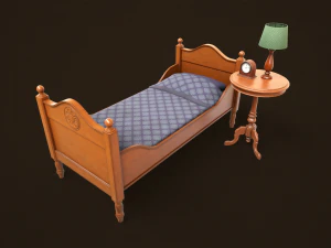 Vintage Bedroom Pack 3D Model