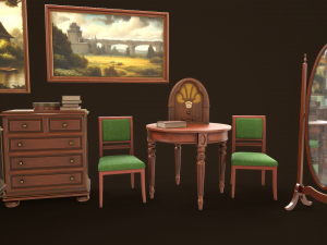 Vintage Bedroom Pack Modèle 3D
