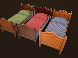 Vintage Bedroom Pack 3D Model