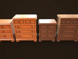 Vintage Bedroom Pack 3D Model