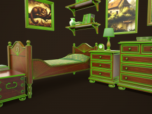 Vintage Bedroom Pack Modèle 3D
